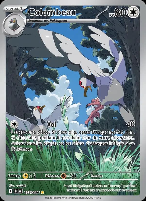 Carte Pokémon Colombeau #149 — Foudre Noire
