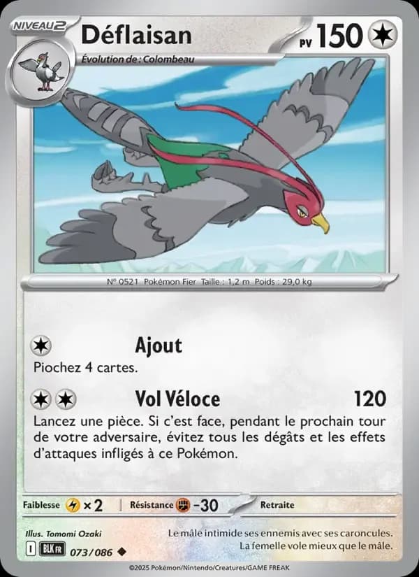 Carte Pokémon Déflaisan #073 — Foudre Noire