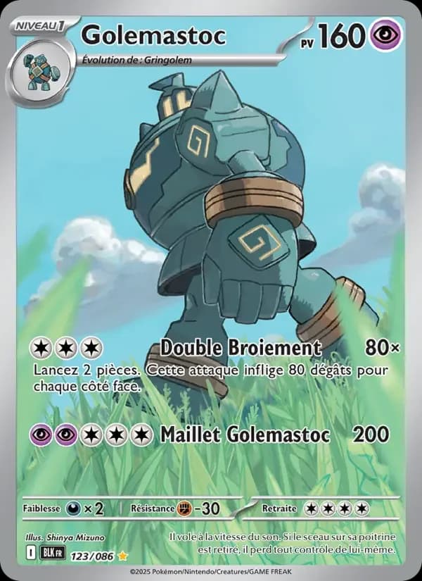 Carte Pokémon Golemastoc #123 — Foudre Noire