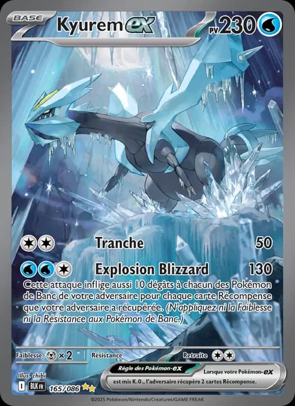 Carte Pokémon Kyurem-ex #165 — Foudre Noire