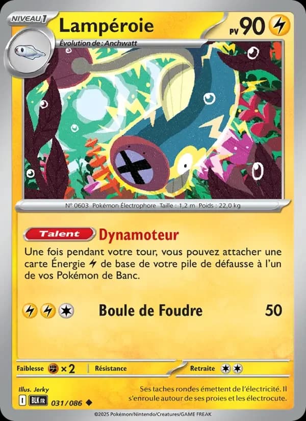 Carte Pokémon Lampéroie #031 — Foudre Noire