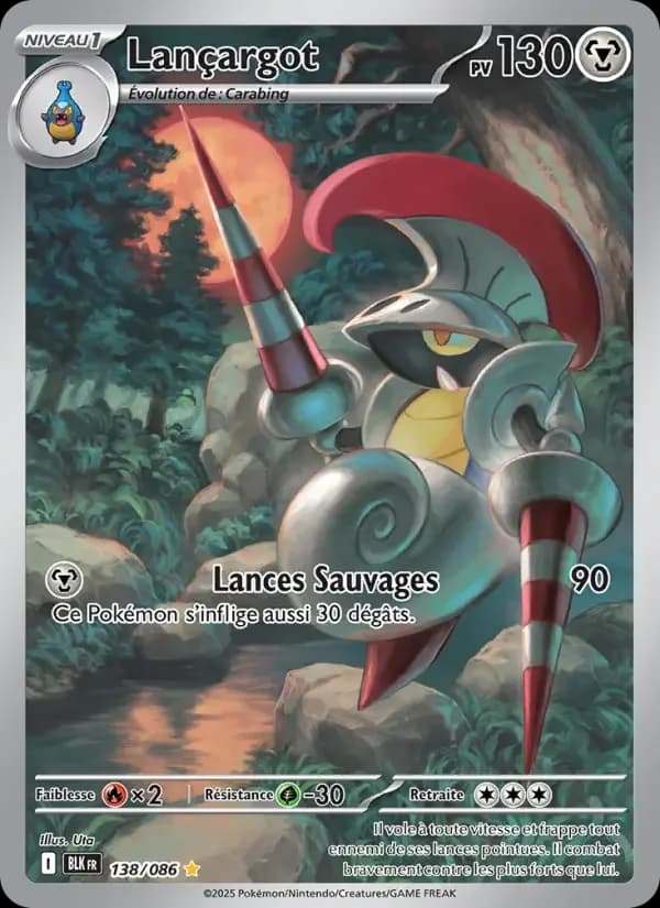 Carte Pokémon Lançargot #138 — Foudre Noire