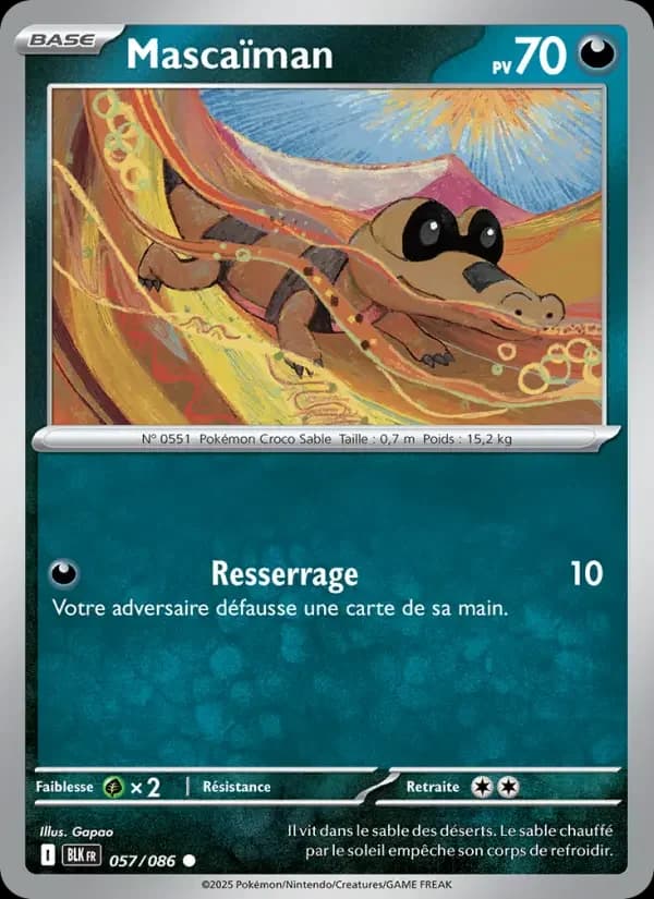 Carte Pokémon Mascaïman #057 — Foudre Noire