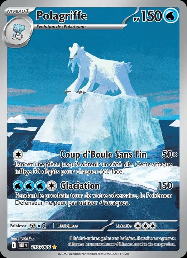 Carte Pokémon Polagriffe #110 — Foudre Noire