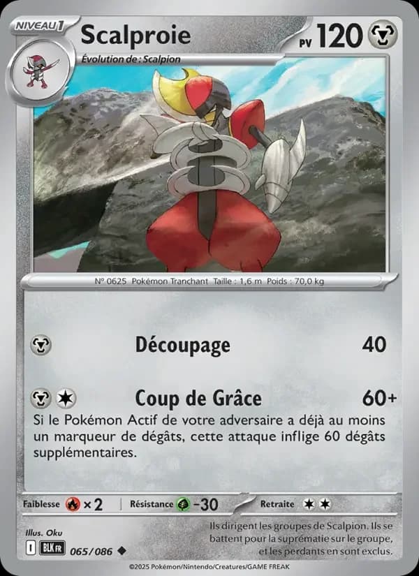Carte Pokémon Scalproie #065 — Foudre Noire