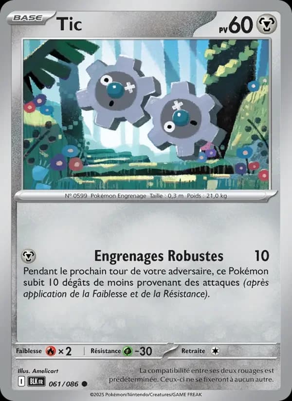 Carte Pokémon Tic #061 — Foudre Noire