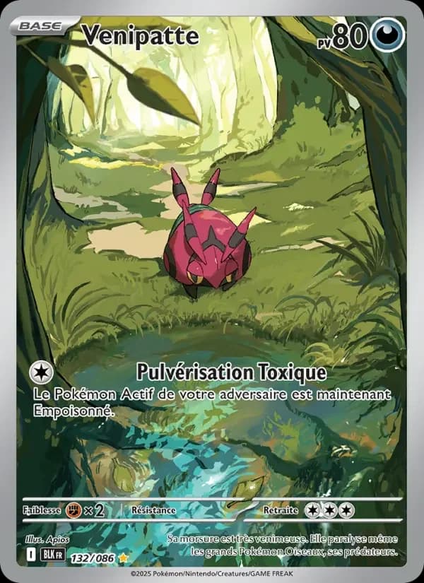 Carte Pokémon Venipatte #132 — Foudre Noire
