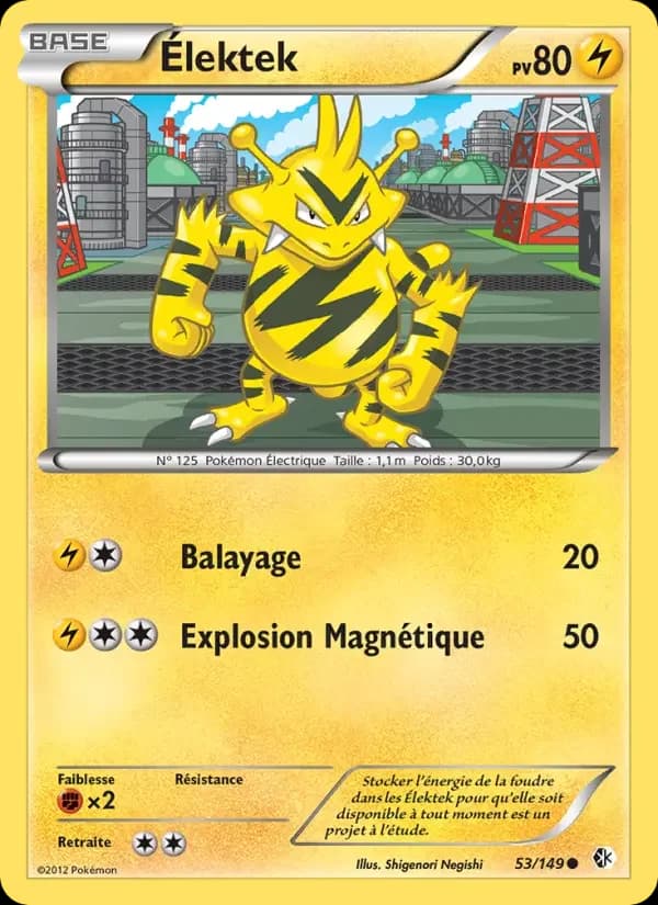 Carte Pokémon Élektek #53 — Frontières Franchies