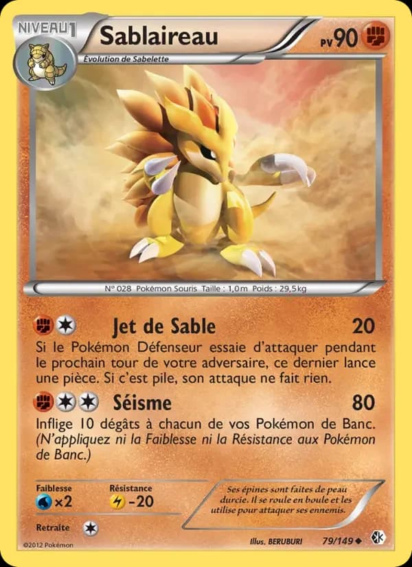 Carte Pokémon Sablaireau #79 — Frontières Franchies