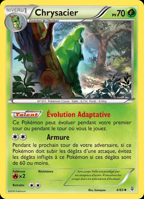 Carte Pokémon Chrysacier #4 — Générations
