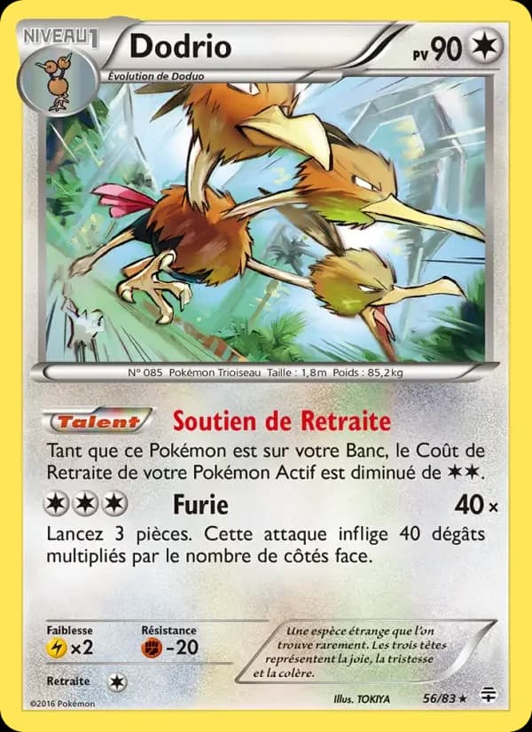 Carte Pokémon Dodrio #56 — Générations
