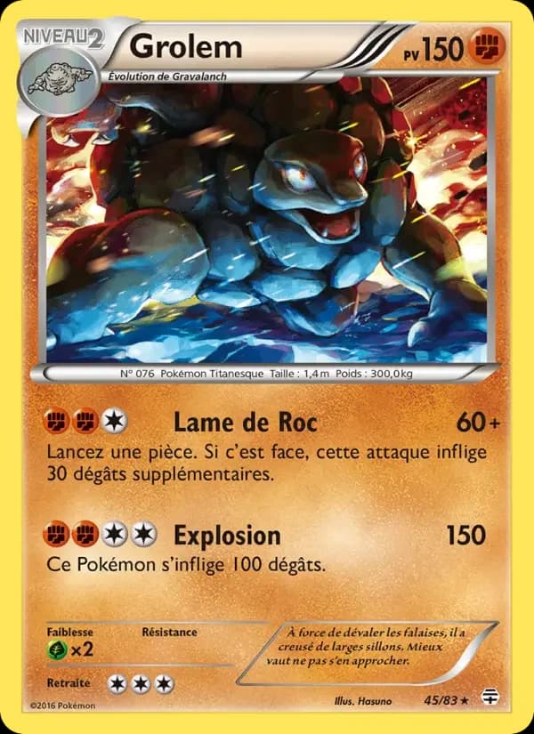 Carte Pokémon Grolem #45 — Générations