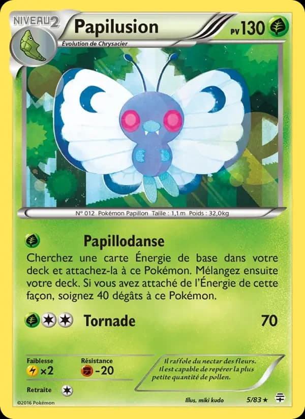 Carte Pokémon Papilusion #5 — Générations