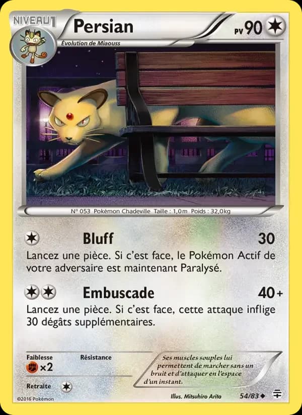 Carte Pokémon Persian #54 — Générations