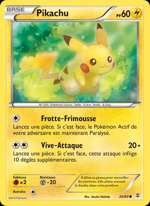 Carte Pokémon Pikachu #26 — Générations