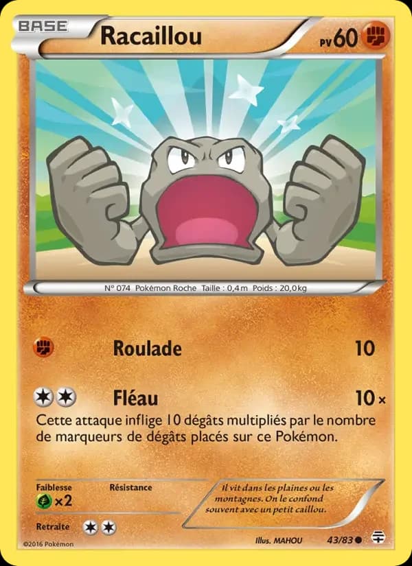 Carte Pokémon Racaillou #43 — Générations