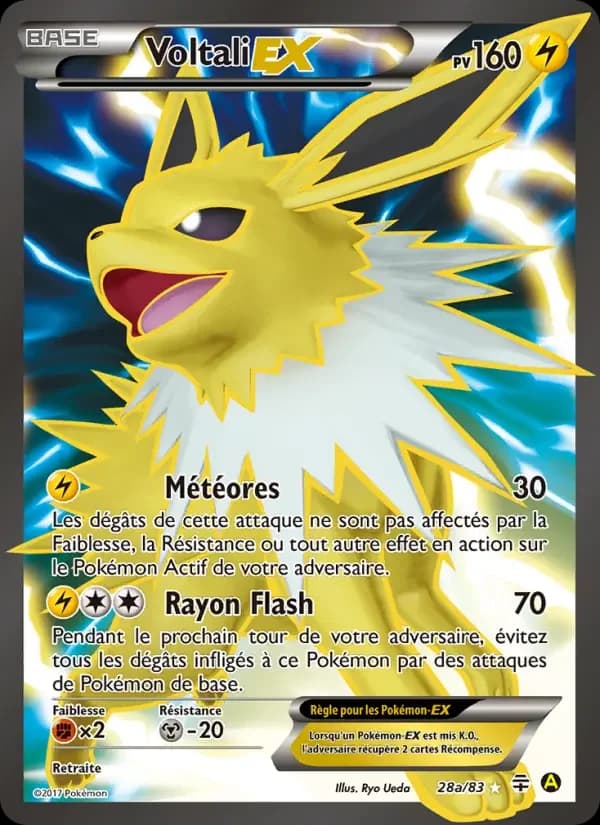 Carte Pokémon Voltali-EX #28 — Générations
