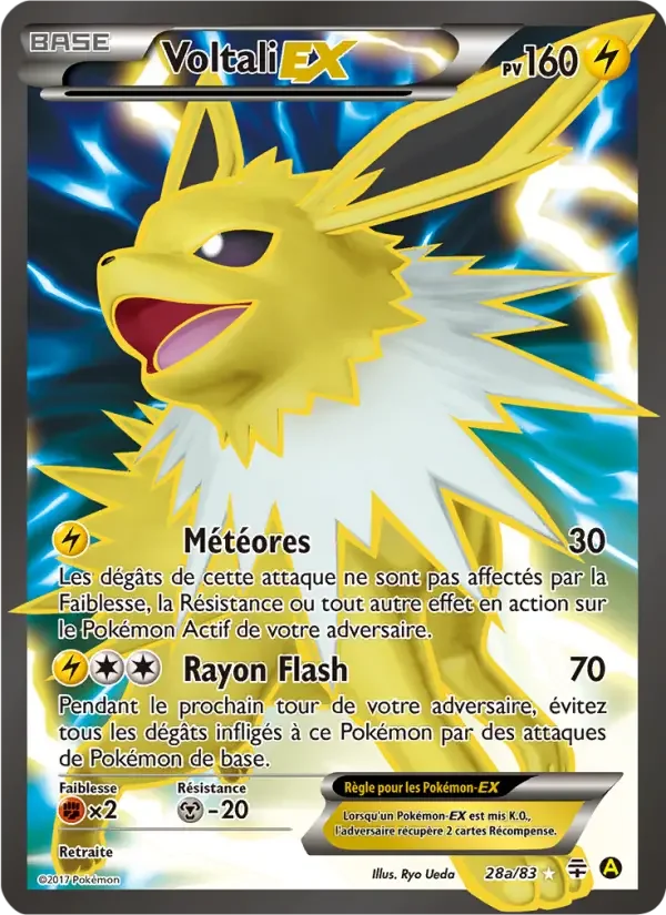 Carte Pokémon Voltali-EX #28a — Générations
