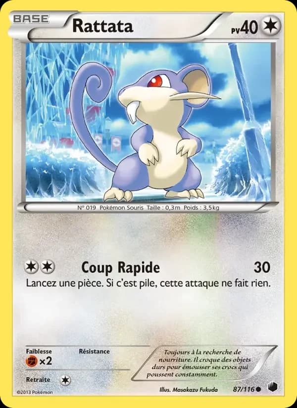 Carte Pokémon Rattata #87 — Glaciation Plasma