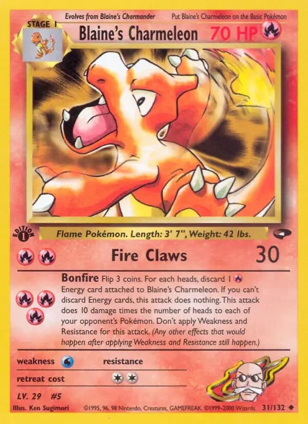 Carte Pokémon Blaine's Reptincel #31 — Gym Challenge