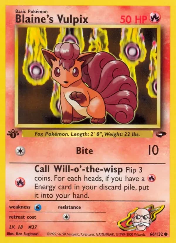 Carte Pokémon Blaine's Goupix #66 — Gym Challenge