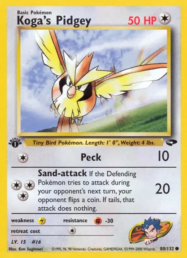 Carte Pokémon Koga's Roucool #80 — Gym Challenge