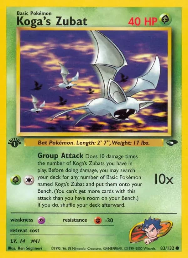 Carte Pokémon Koga's Nosferapti #83 — Gym Challenge