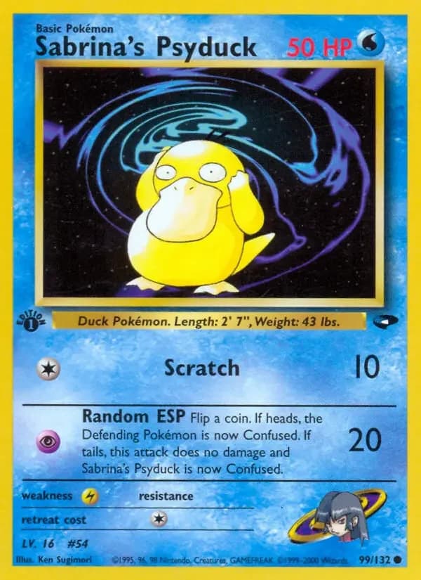 Carte Pokémon Sabrina's Psykokwak #99 — Gym Challenge