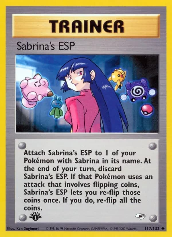 Carte Pokémon Sabrina's ESP #117 — Gym Heroes