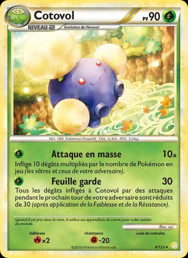 Carte Pokémon Cotovol #6 — HeartGold SoulSilver