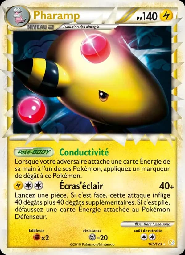 Carte Pokémon Pharamp #105 — HeartGold SoulSilver