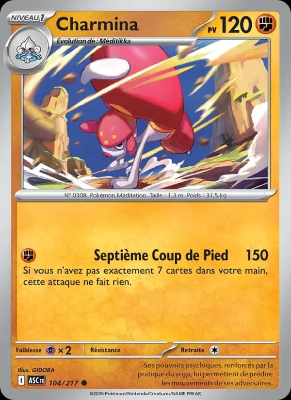Carte Pokémon Charmina #104 — Héros Transcendants