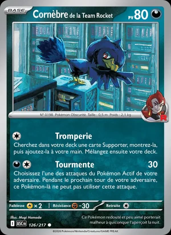 Carte Pokémon Cornèbre de la Team Rocket #126 — Héros Transcendants