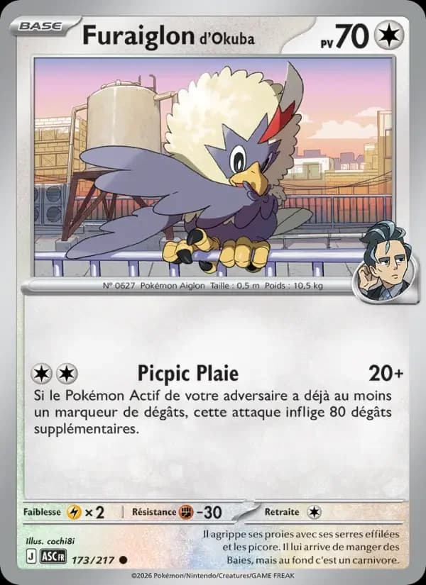 Carte Pokémon Furaiglon d'Okuba #173 — Héros Transcendants