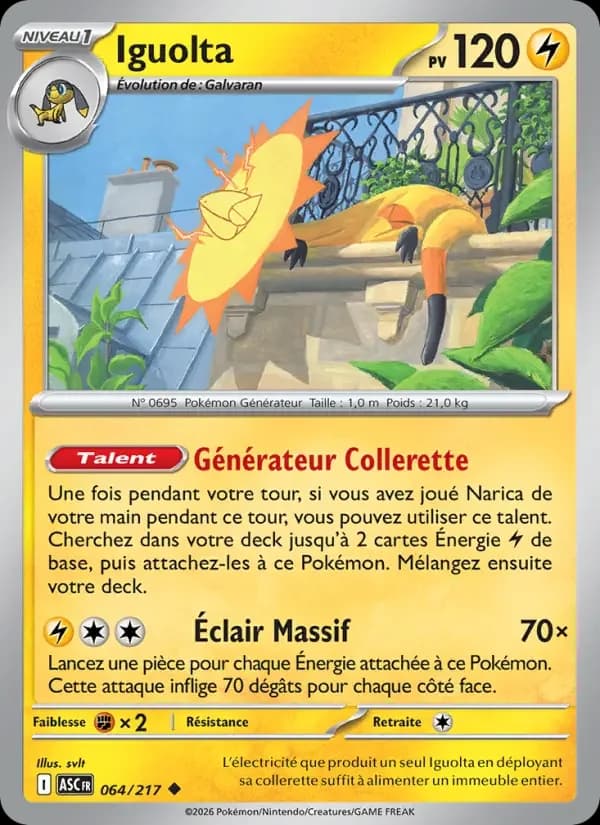 Carte Pokémon Iguolta #064 — Héros Transcendants