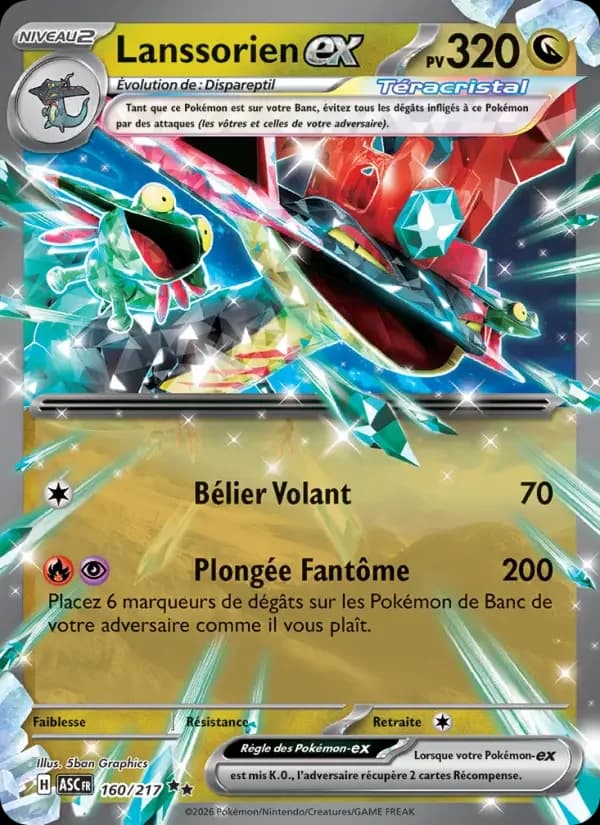 Carte Pokémon Lanssorien-ex #160 — Héros Transcendants