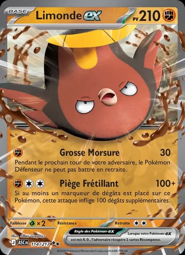 Carte Pokémon Limonde-ex #114 — Héros Transcendants