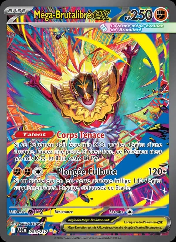 Carte Pokémon Méga-Brutalibré-ex #283 — Héros Transcendants