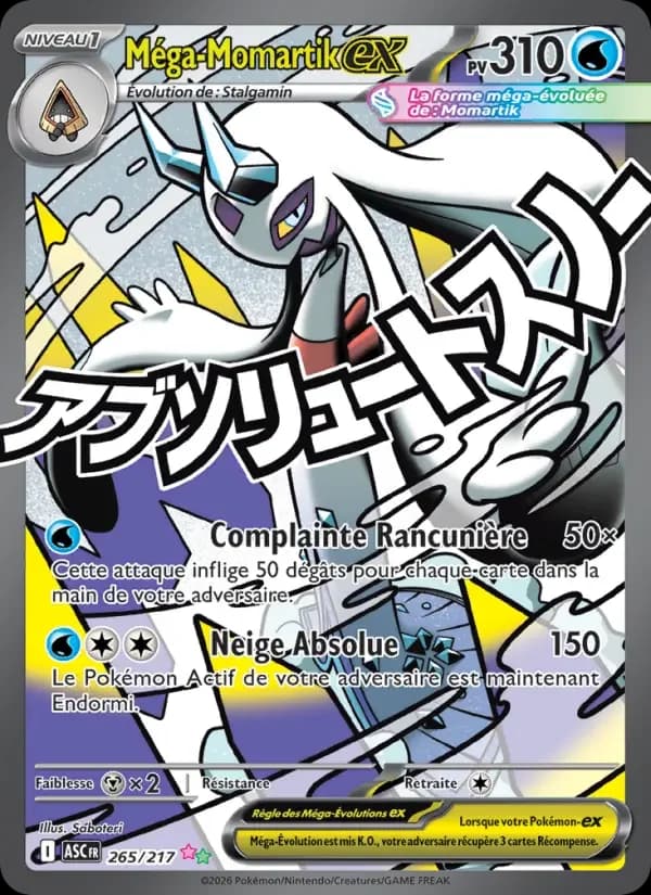 Carte Pokémon Méga-Momartik-ex #265 — Héros Transcendants