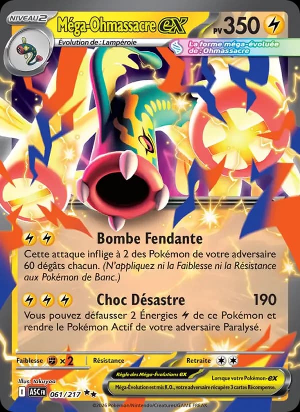 Carte Pokémon Méga-Ohmassacre-ex #061 — Héros Transcendants
