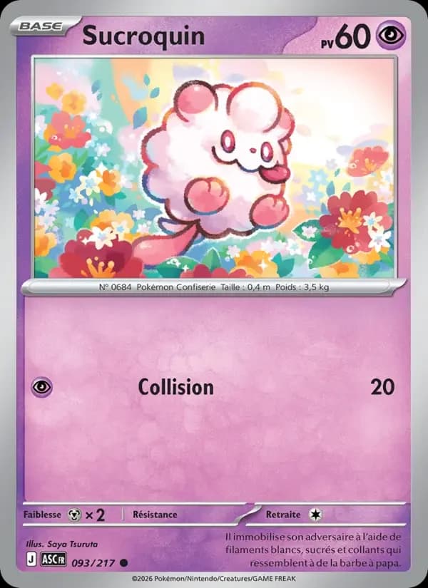 Carte Pokémon Sucroquin #093 — Héros Transcendants