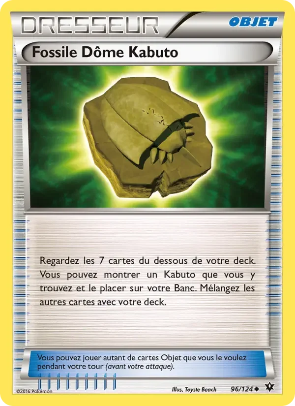 Carte Pokémon Fossile Dôme Kabuto #96 — Impact des Destins