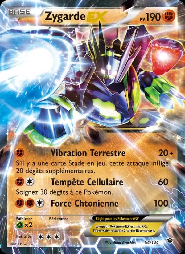 Carte Pokémon Zygarde EX #54 — Impact des Destins
