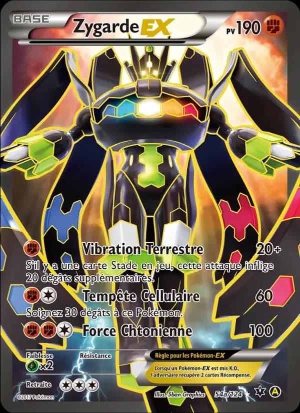 Carte Pokémon Zygarde EX #54a — Impact des Destins