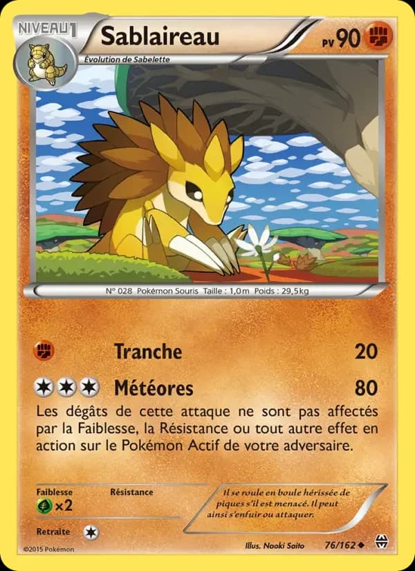 Carte Pokémon Sablaireau #76 — Impulsion TURBO