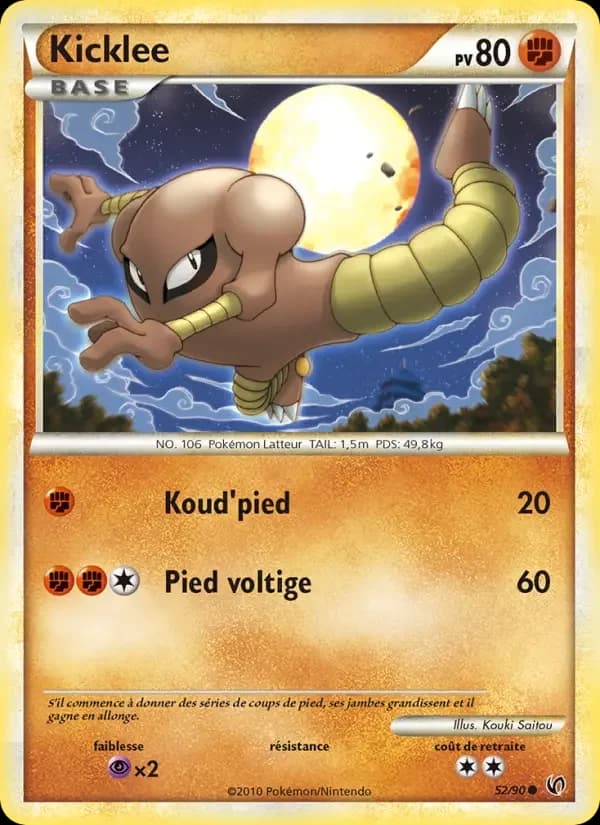 Carte Pokémon Kicklee #52 — Indomptable