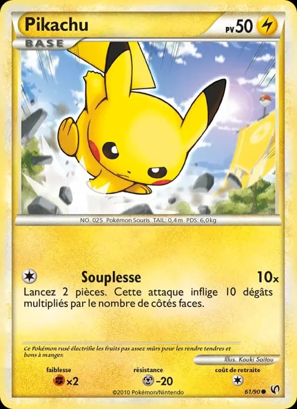 Carte Pokémon Pikachu #61 — Indomptable
