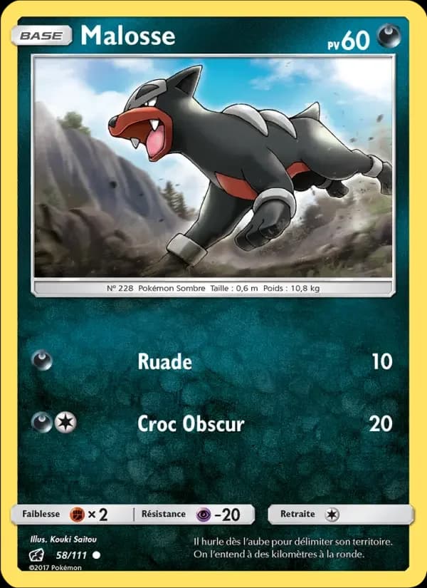 Carte Pokémon Malosse #58 — Invasion Carmin