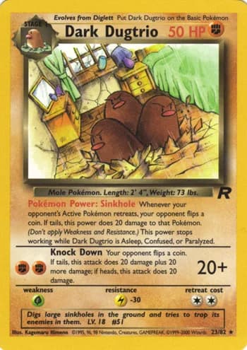 Carte Pokémon わるいダグトリオ #6 — ロケット団