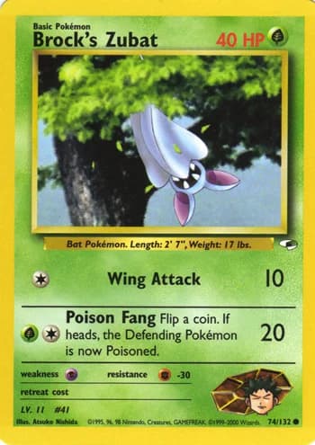 Carte Pokémon タケシのズバット #74 — リーダーズスタジアム